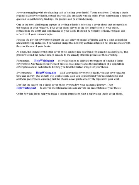 Thesis Cover Photo Pdf Thesis Page Layout