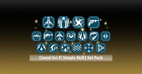 Casual Sci Fi Simple Skill 3 Set Pack 2d Icons Unity Asset Store