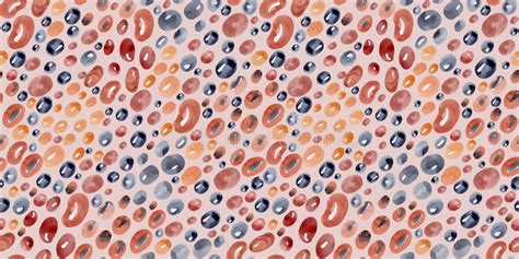 Watercolor Seamless Pattern With Beautiful Bright Abstract Elements And