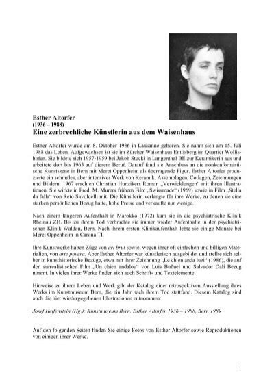 Esther Altorfer Kinderheime In Der Schweiz