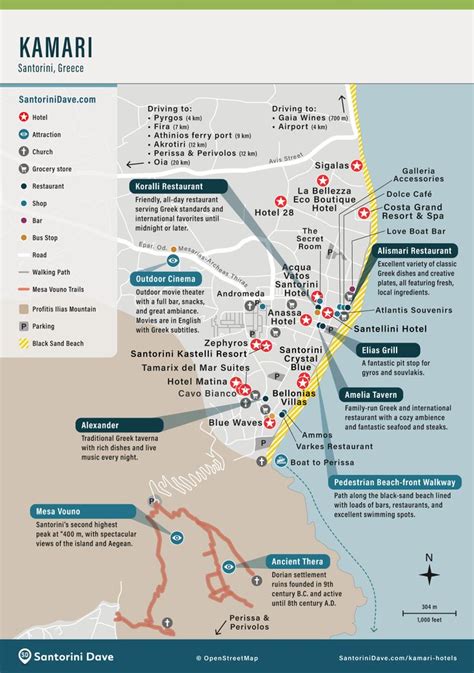 35 Maps of Santorini - Hotels, Towns, Beaches, Hikes, & Ferry Port ...