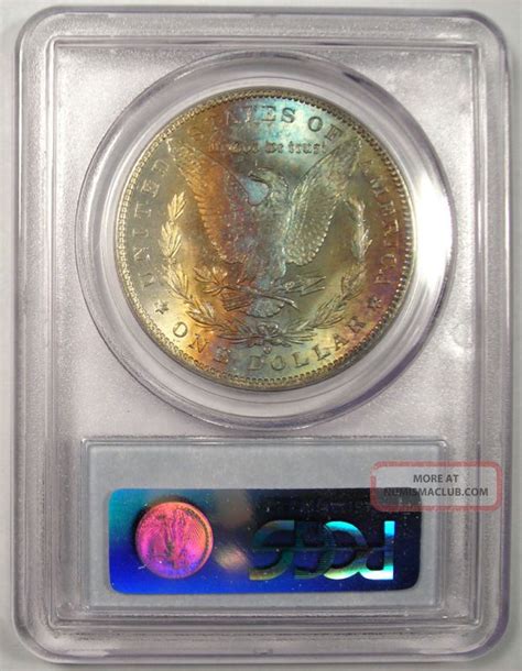 1884 O Morgan Silver Dollar Pcgs Ms62 Rainbow