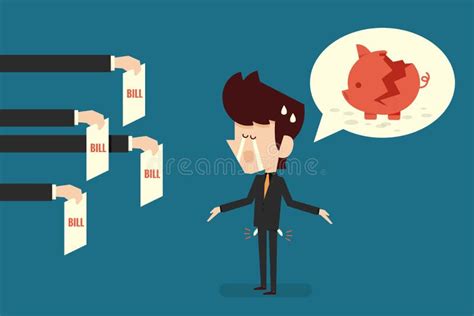 Broke man stock vector. Illustration of person, failure - 41422740