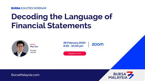 Decoding The Language Of Financial Statements Youtube