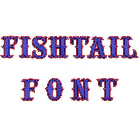 Fishtail Embroidery Font 3d Etsy