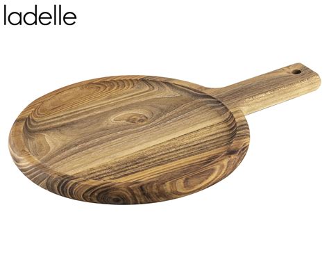 Ladelle X Cm Otway Round Teak Wood Serving Tray Teak Catch Co Nz