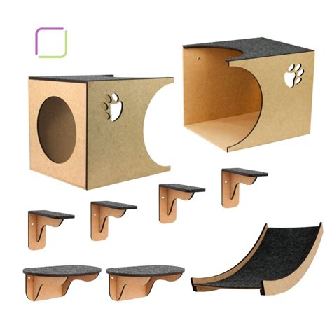 Melhores Playgrounds Para Gato Casinha Nicho Meia Lua Rampa Prateleira