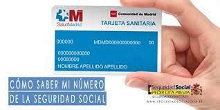 Dónde aparece el número de la Seguridad Social en la tarjeta sanitaria