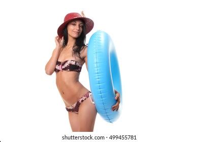Sexy Female Bikini Holding Swimming Ring Stock Photo 238686001 Shutterstock