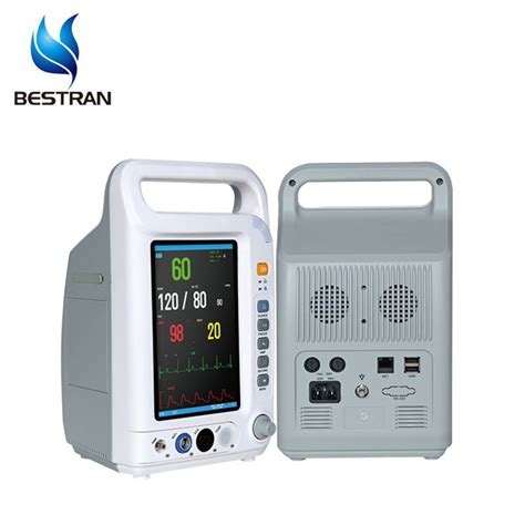 7′ ′ Hospital Medical Equipment Multiparameter Vital Signs Portable