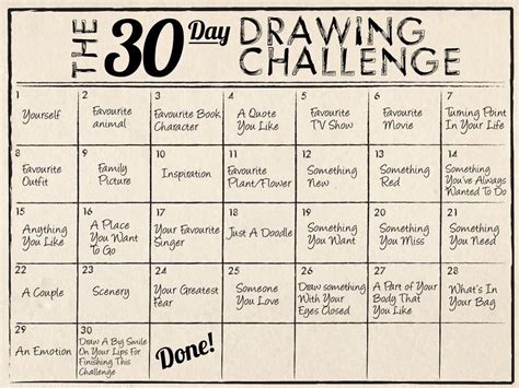 30 Day Drawing Challenge 30 Day Drawing Challenge 30 Day Challenge Challenge Ideas Writing