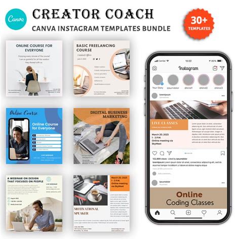 Instagram Creator Coach Canva Templates Bundle Pennyblack Templates