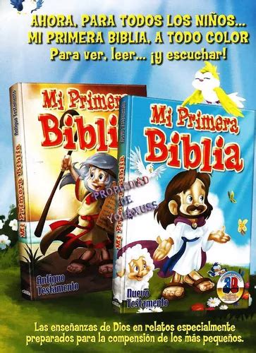 Libro Mi Primera Biblia Infantil 2 Tomos 3d Cuotas sin interés