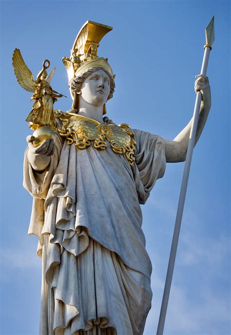 Pallas Athena Fountain In Front Of Parliament Building Vienna