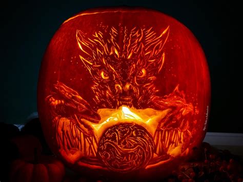 House Of The Dragon Pumpkin Carving Took A While 😂🎃🎃 Happy Halloween 👻