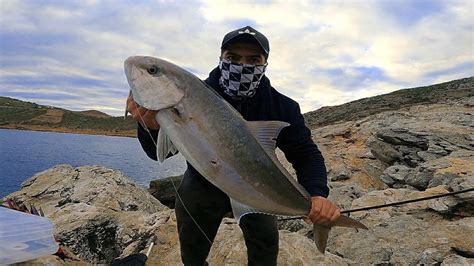 Shore Jigging Crete Amberjack Youtube