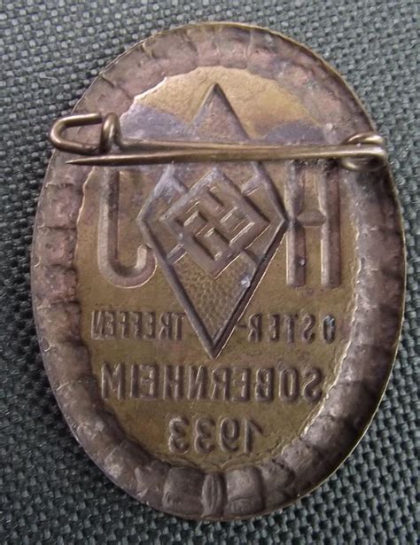 Crow Valley Militaria Hitler Youth Tinne Event Badge Oster Treffen