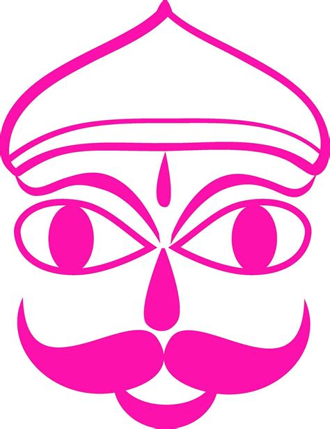 Pink illustration of Ravana Face for Dussehra. 24947117 Vector Art at ...