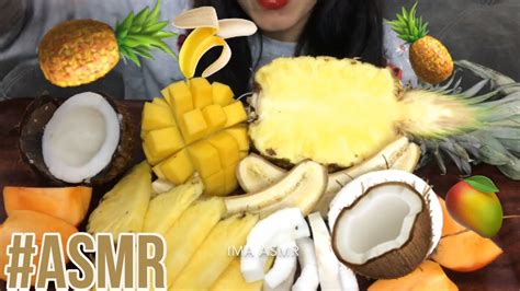 EXOTIC FRESH FRUIT PLATTER ASMR WITH No talking EATING SOUNDS エキゾチックな