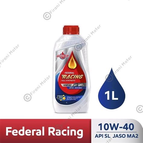 Jual OLI FEDERAL RACING ORIGINAL ISI 1000ML 1 LITER SAE 10W 40 FULL