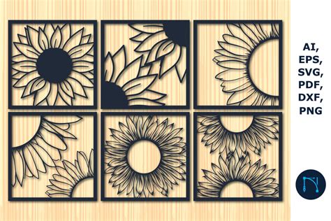 Laser Cut Sunflowers Decor Svg Bundle So Fontsy