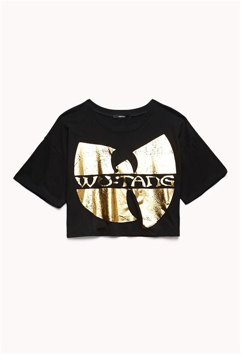 Lyst Forever 21 Wu Tang Crop Top In Metallic