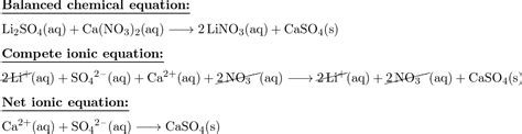 Write Chemical Complete Ionic And Net Ionic Equations For Quizlet