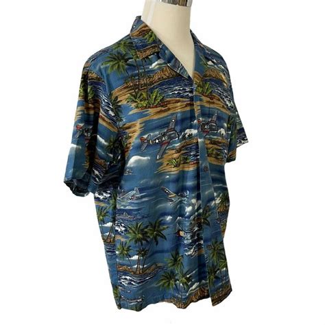 Hawaiian Shirt Rjc Hawaiian Shirt Made Usa Hawaii Planes Airplane Grailed