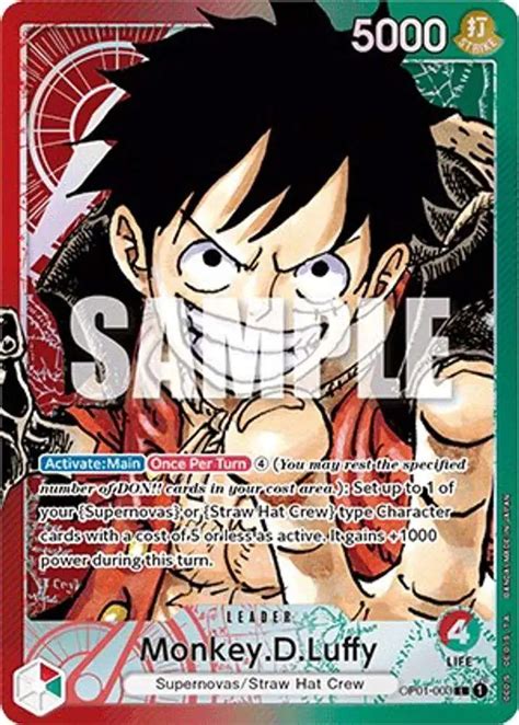 One Piece Trading Card Game Romance Dawn Single Card Leader Monkey D