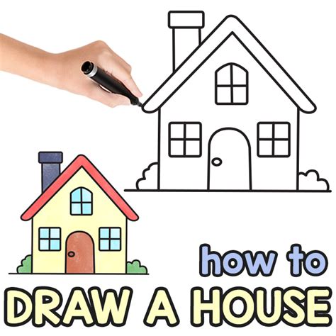 How To Draw A House For Kids