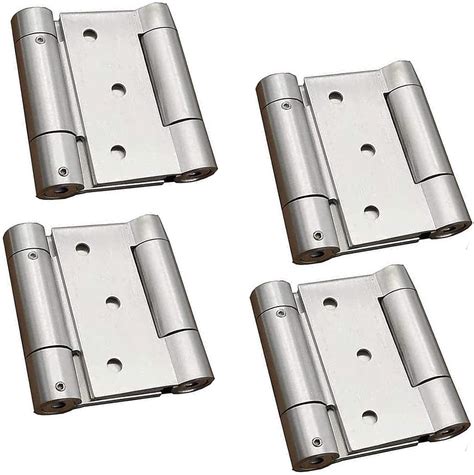 2pairs Double Action Spring Door Hinge 3mm Thick 304 Stainless Steel Self Closing Spring Door