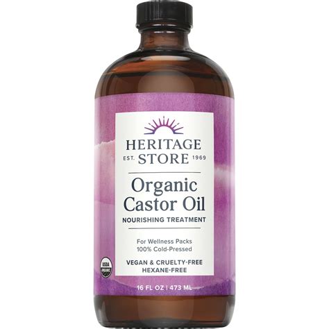 Heritage Store Organic Castor Oil 473ml Healthylife