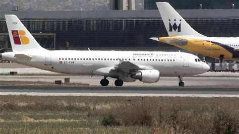 Iberia Express Airbus 320 EC FGV Taxing Malaga AGP MTS YouTube