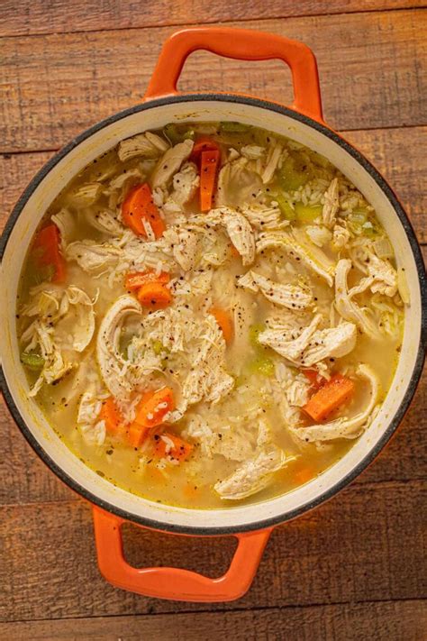 Easy Chicken And Rice Soup Recipe Dinner Then Dessert