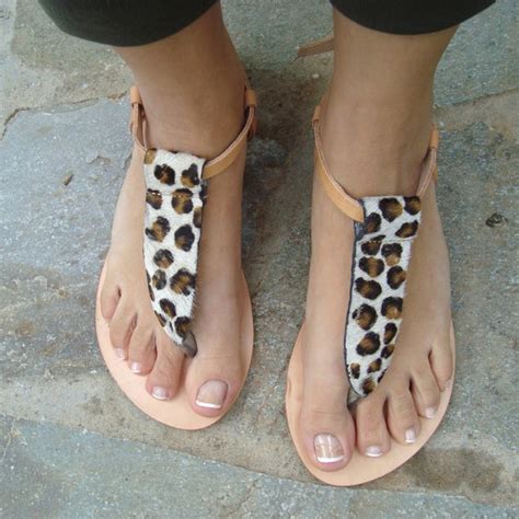 Animal Print Sandals - Etsy