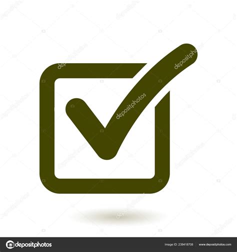 Check List Button Icon Check Mark Box Sign Stock Vector By