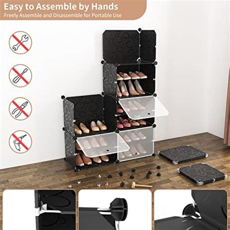 ROJASOP Shoe Rack Organizer 8 Tier Shoe Organizer 32 Pairs Portable