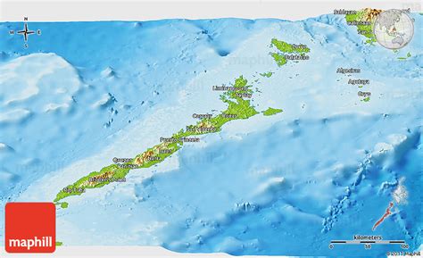 Physical Panoramic Map of Palawan