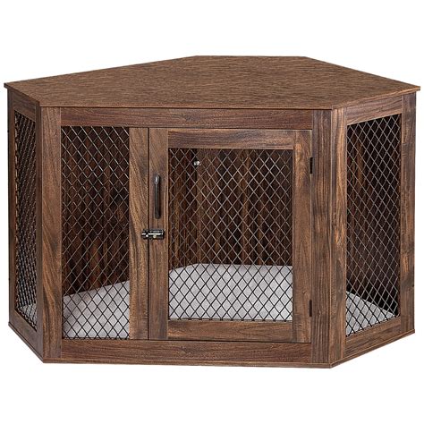 Polar Aurora Corner Dog Kennel Home Style Large Indoor Dog Crate With