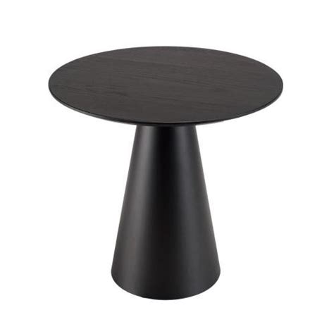 Inside Table D Appoint Ronde Noire Dila Cm Pieds Conique