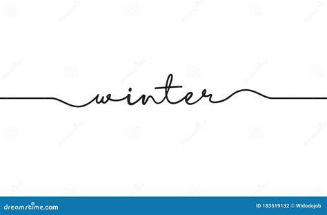 Winter Word Handwritten Stock Vector Illustration Of Lettering 183519132