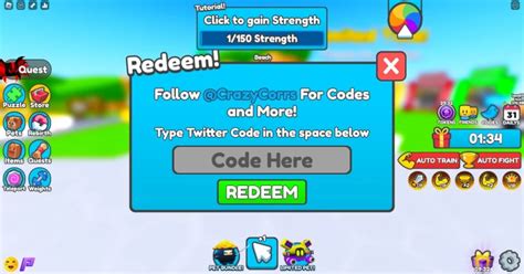 Roblox Bicep Simulator Codes For Free Wheel Spins Strength And Wins