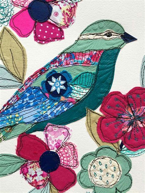 Colorful Bird Embroidery Stitches