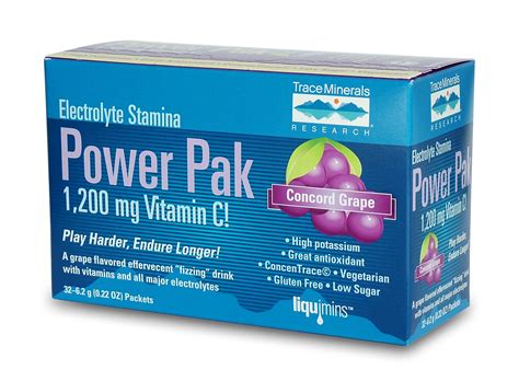 Trace Minerals Research Electrolyte Stamina Power Pak Concord Grape