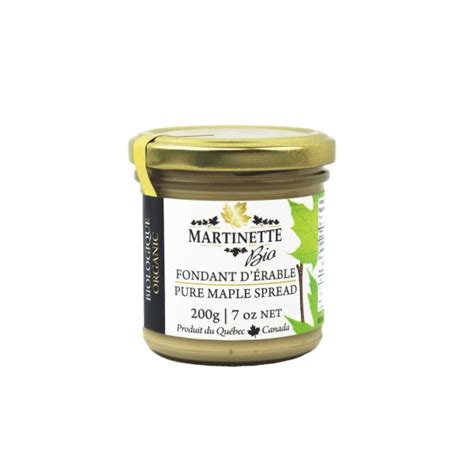 Organic Pure Maple Spread Maple Butter La Ferme Martinette