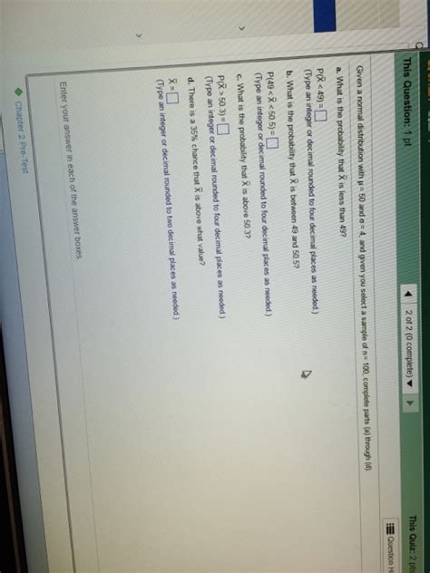 Solved Given A Normal Distribution With Mu 50 And Sigma Chegg