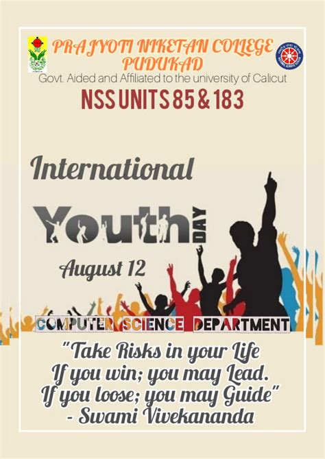 Aug 12 International Youth Day Prajyoti Niketan College Pudukad