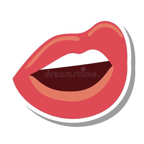 Female Lips Isolated Icon Stock Vector Illustration Of Girl 79703720