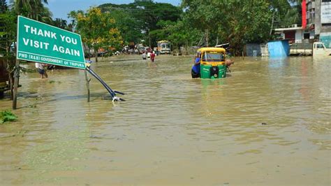 Tripura Floods Six Dead Around 3000 Families Displaced Due To