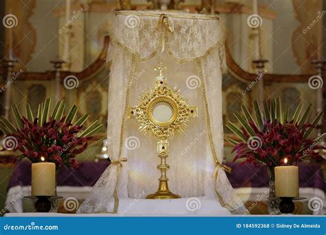 Ostensorial Adoration in the Catholic Church - Holy Week Stock Photo ...